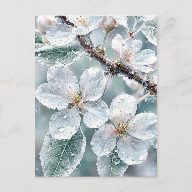 Elegante Convite de Casamento Sakura Sobre a Água  (Frente)