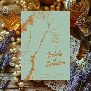 Elegante convite de casamento Save the Date em már