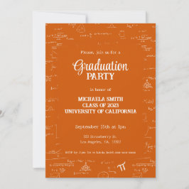 Elegante Convite de Formatura de Matemática em Let