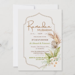 Elegante convite de Iftar e jantar Ramadan Mubarak