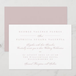 Elegante Convite de Noite Formal Caligrafia Rosa M