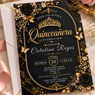 Elegante Convite de Quince Anos Verde Sage