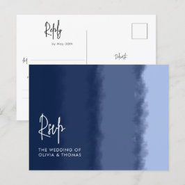 Elegante Convite de RSVP de Jantar de Casamento Mo