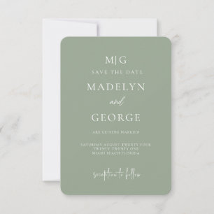 Elegante convite de save the date com uma taxa sim