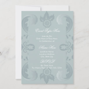 Elegante Convite Francês Damask