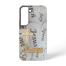 Elegante Cruz Cristã Monocromática em Pastel Jesus