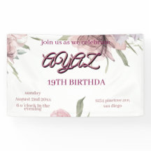 Elegante Cumprir 18 Anos Floral Rosa