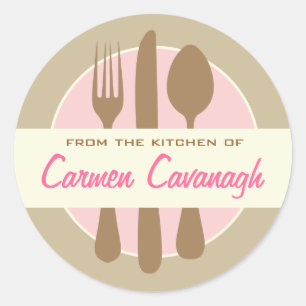 Elegante "Da cozinha de" adesivos