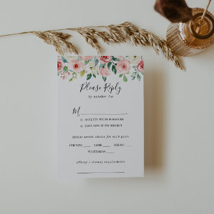 Elegante Dainty Floral Wedding Escolha RSVP