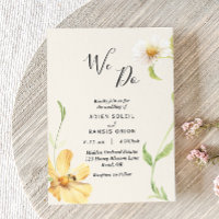 Elegante Daisy Fazemos Convite De Casamento