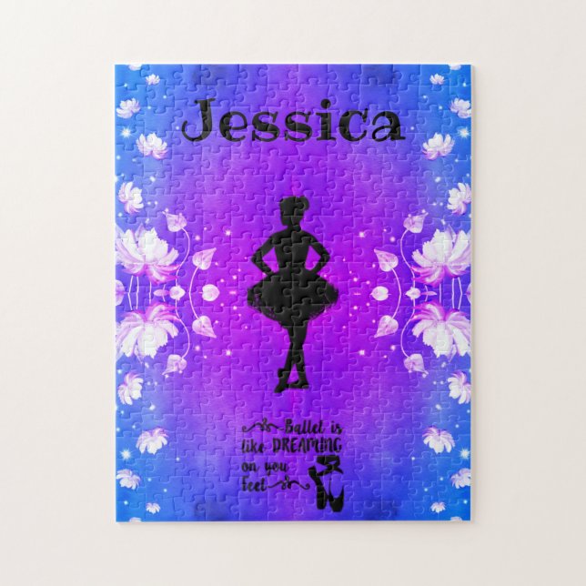 Elegante Dance Quebra-cabeça com Nome de Dançarino (Vertical)