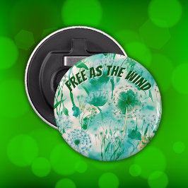 Elegante Dandelion Monograma Verde e Branco |