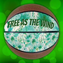 Elegante Dandelion Monograma Verde e Branco |