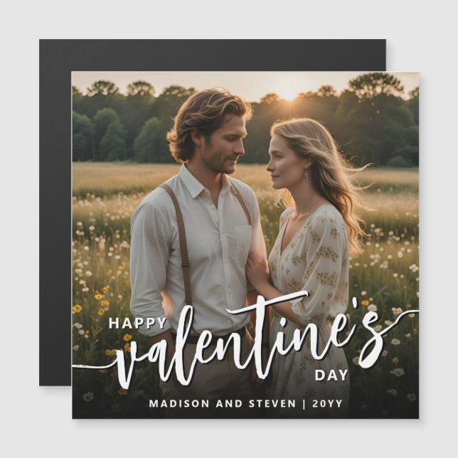 Elegante de Feliz dia de os namorados de Fotografi (Frente/Verso)