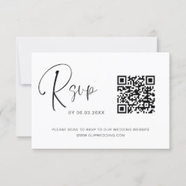 Elegante de Website de Casamento RSVP de Código QR