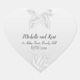 Elegante deixa os adesivos de endereço de retorno