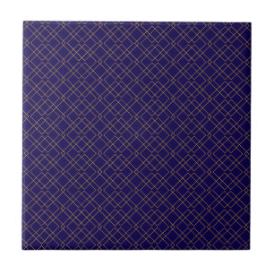 Elegante Design de Caixa Geométrica Dourada Azul E