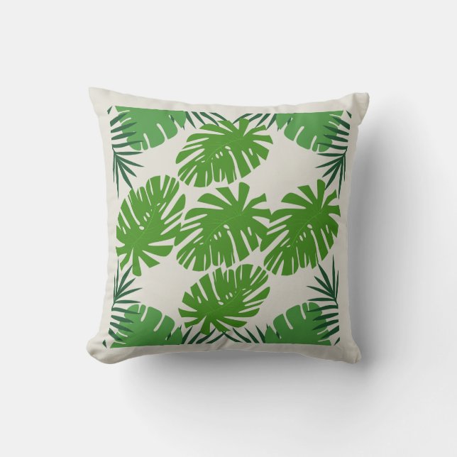 Elegante Design de Folhas Almofada Quadrada – Insp (Frente)