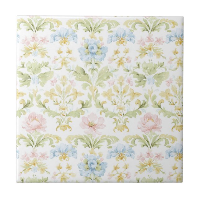 Elegante Design Floral Pastel Vintage (Frente)