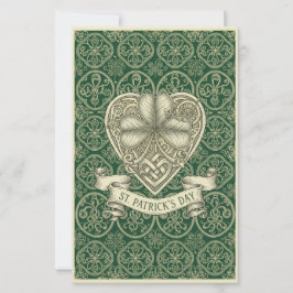 Elegante Dia de São Patrício Trevo Irlandês Valor 