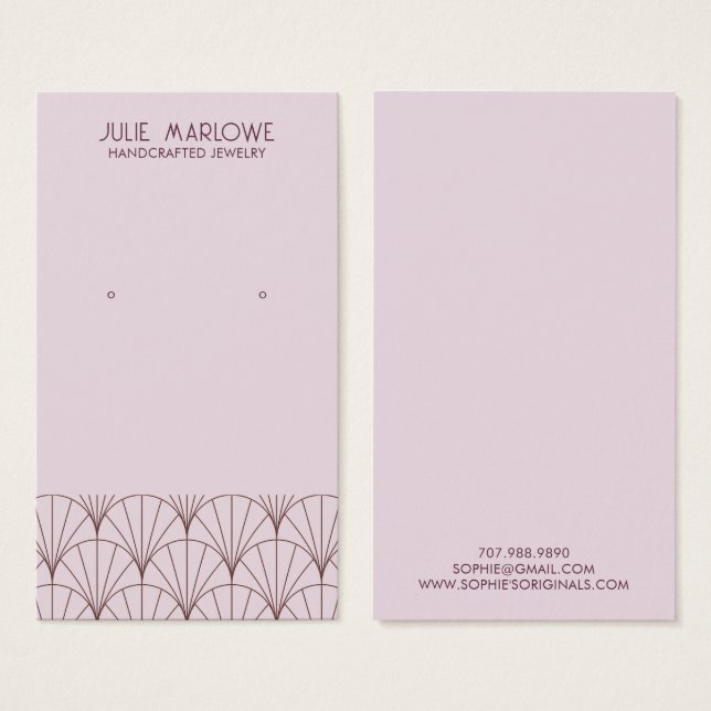 Elegante do padrão do ventilador da Lavanda da Cin (Frente & Verso)