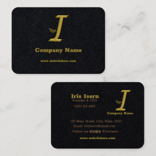 Elegante, Dourado, Cartão de visita de Logotipo I