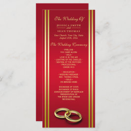 Elegante Dourado e Vermelho, Programa de Casamento