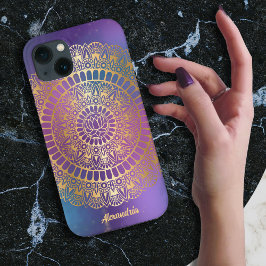 Elegante Dourado na Nebulosa Brilhante Lotus Henna
