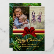 Elegante Dourado Pine Red Arco Natal 2 Foto