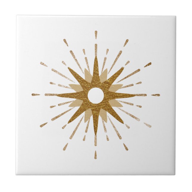 Elegante Dourado Starburst (Frente)