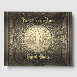 Elegante Dourado Vintage - Livro Convidado