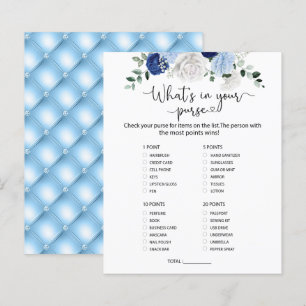 Elegante Dusty Blue Floral O que está na sua bolsa