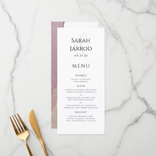 Elegante Dusty Viva Magenta Menu Casamento