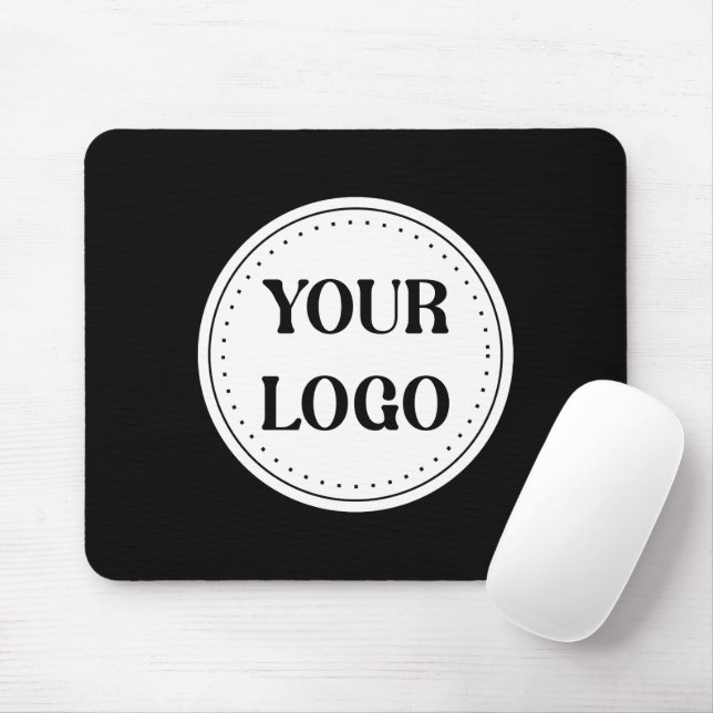 Elegante e Esbelto Mouse Pad Preto com Código QR (Com mouse)