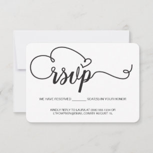 Elegante E-mail de RSVP com Assento Reservado para