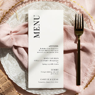 Elegante e Menu Trendy Wedding