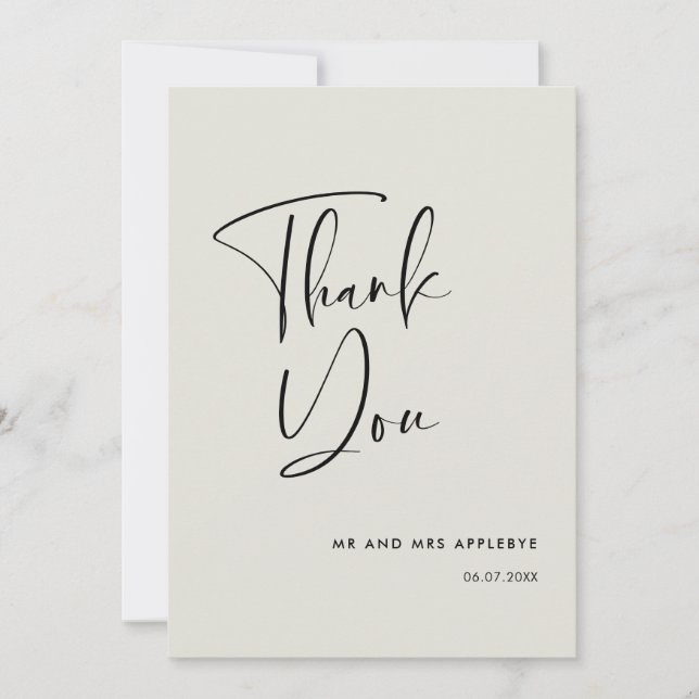 Elegante e moderno Cartões de agradecimentos de ca (Frente)