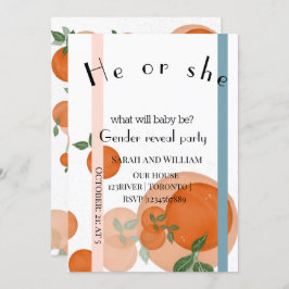 Elegante e moderno gênero revela convite