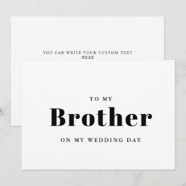 Elegante e moderno Para o meu irmão no dia do meu 