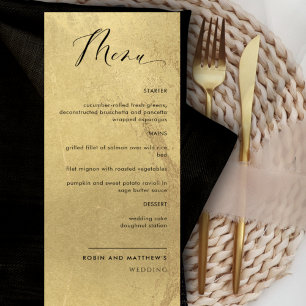 Elegante e Simples, Menu de Casamento de Folha Our