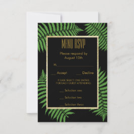 Elegante e sofisticado menu de casamento Bracken R