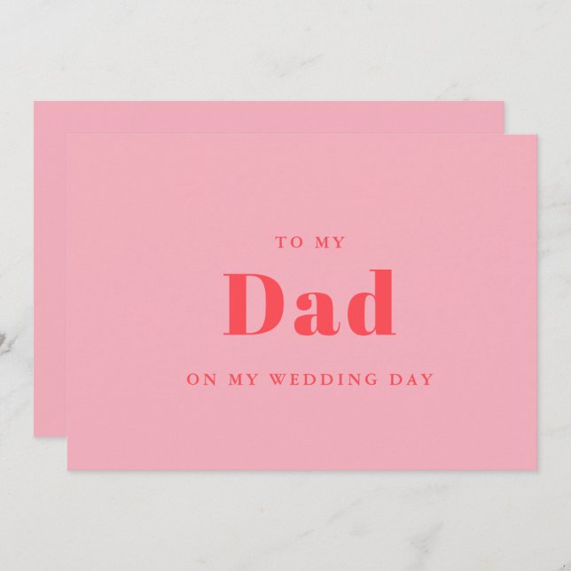 Elegante e trendê para o meu pai no dia do meu cas (Frente/Verso)