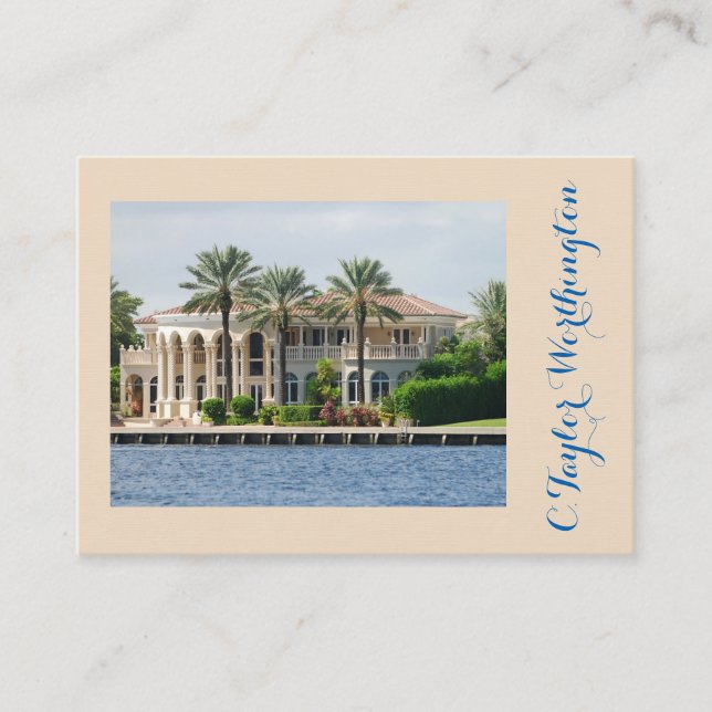 Elegante Elite Real Estate Cartão de visita (Frente)