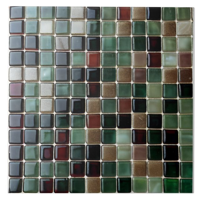 Elegante estilo Esmeralda Verde & Mosaico de Ágata (Frente)
