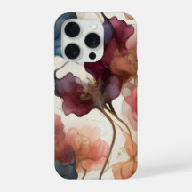 Elegante Estojo de Telefone de Arte Floral Abstrat