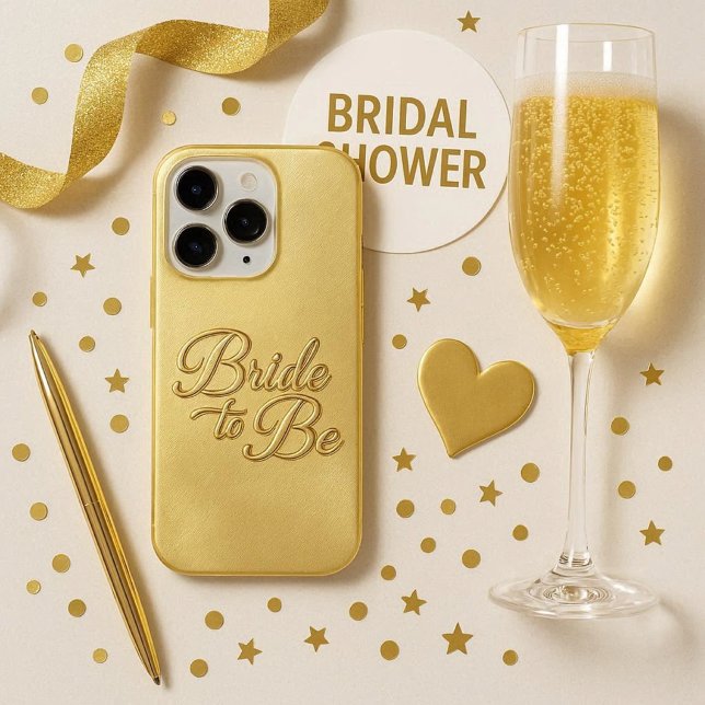 Elegante Estojo de Telefone Noiva Para Ser de Ouro (Criador carregado)