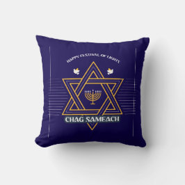 Elegante Estrela de Davi Almofada de Hanukkah