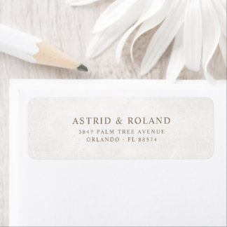 Elegante Etiqueta de Endereço de Retorno de Casame