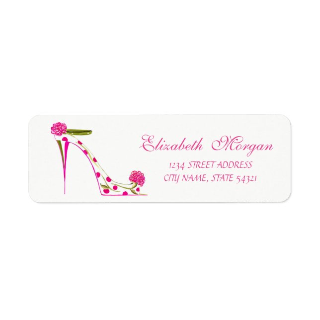 Elegante Etiqueta de Endereço Glamouroso-Saltos (Frente)