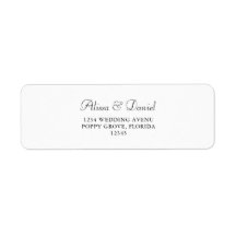 Elegante Etiqueta de Endereço Minimalista